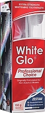 Fragrances, Perfumes, Cosmetics Set "Professional Choice", blue toothbrush - White Glo Professional Choice Whitening Toothpaste (toothpaste/100ml + toothbrush)