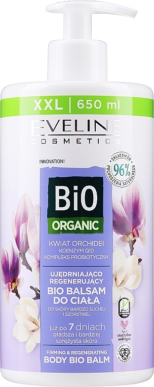 Orchid Flower Body Balm - Eveline Cosmetics Bio Organic Firming & Regenerating Body Bio Balm — photo N1