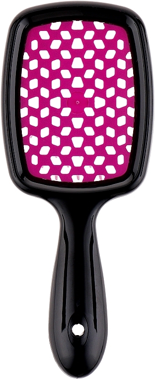 Hairbrush, fuchsia with black - Janeke Small Superbrush — photo N14