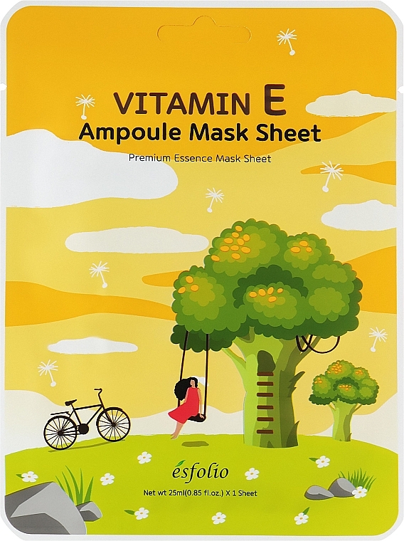 Moisturizing Sheet Mask with Vitamin E - Esfolio Vitamin E Ampoule Mask Sheet — photo N1