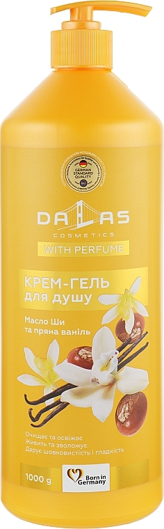 Shower Cream Gel "Shea Butter & Spicy Vanilla" - Dalas Cosmetics — photo N3