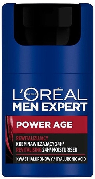 Moisturizing Face Cream - L'Oreal Paris Men Expert Power Age Revitalizing Moisturizer 24H — photo N1