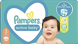Diapers 'Pampers Active Baby' 3 (6-10 kg), 66 pcs - Pampers — photo N16