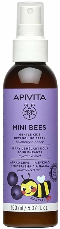 Blueberry and Honey Combing Spray - Apivita Mini Bees Gentle Kids Detangling Spray — photo N1