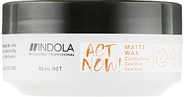 Fragrances, Perfumes, Cosmetics Matte Hair Styling Wax - Indola Act Now! Matte Wax