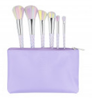 Set of 6 Makeup Brushes + Bag, purple - ILU Basic Mu Unicorn Makeup Brush — photo N1