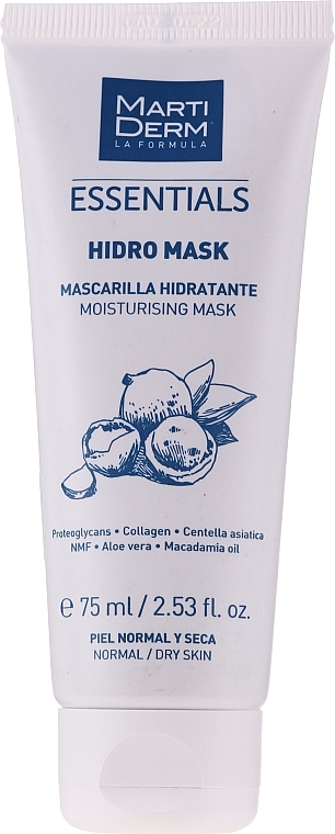Moisturizing Face Mask for Normal & Dry Skin - MartiDerm Essentials Hidro Mask — photo N1