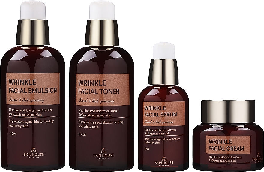 Set - The Skin House Wrinkle (toner/130ml + emuls/130ml + ser/50ml + cr/50g) — photo N10