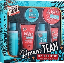 Fragrances, Perfumes, Cosmetics Set - Dirty Works Dream Team Top To Toe Treats (sh/gel/100ml + b/bath/100ml + scrub/50ml + b/butter/50ml + lip/balm/10ml + h/cr/10g)