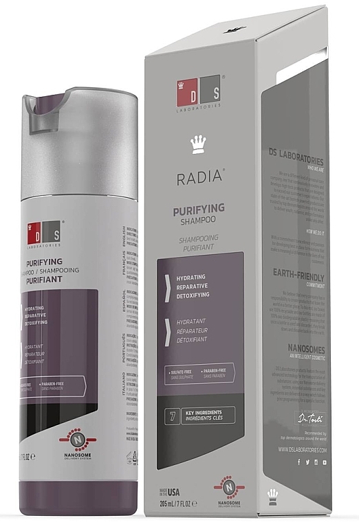 Cleansing Shampoo - DS Laboratories Radia Purifying Shampoo — photo N2