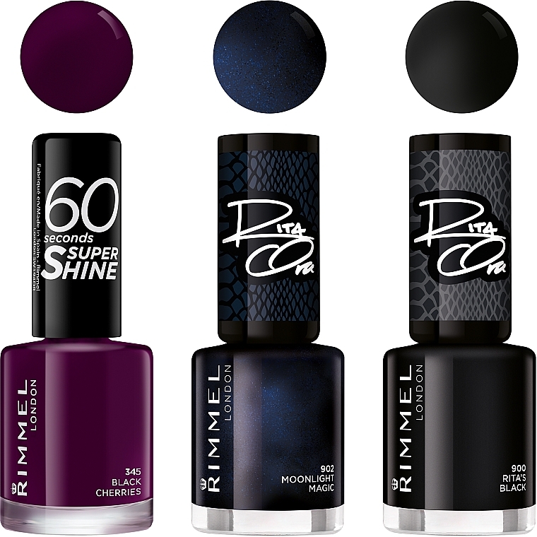 Nail Polish - Rimmel 60 Seconds Rita's Shades Of Black — photo N2