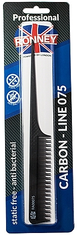 Hair Brush, 216 mm - Ronney Professional Carbon Comb Line 075 — photo N1