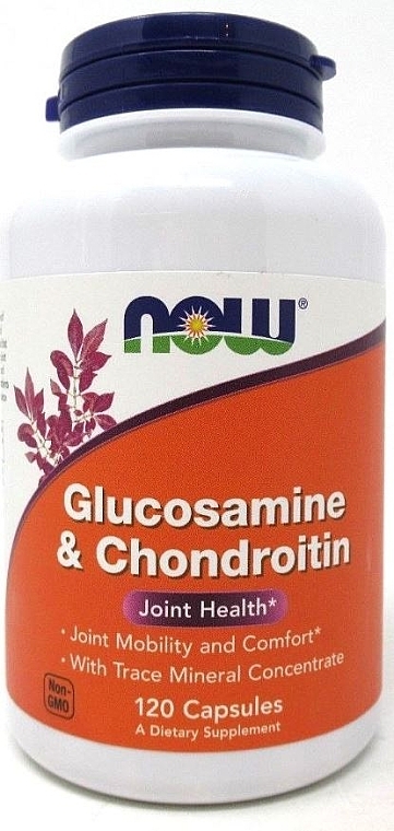 Glucosamine & Chondroitin Capsules - Now Foods Glucosamine & Chondroitin With Trace Minerals — photo N1