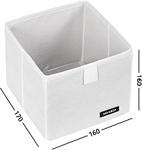 Storage Organiser 'Home', XS, white 17x16x16 cm - MAKEUP Drawer Underwear Cosmetic Organizer White — photo N2