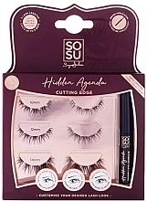 Fragrances, Perfumes, Cosmetics False Lash Set, 10-14 mm+glue - Sosu by SJ Hidden Agenda Cutting Edge