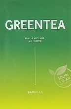 Fragrances, Perfumes, Cosmetics Moisturizing Sheet Mask with Green Tea - Barulab The Clean Vegan Green Tea Mask