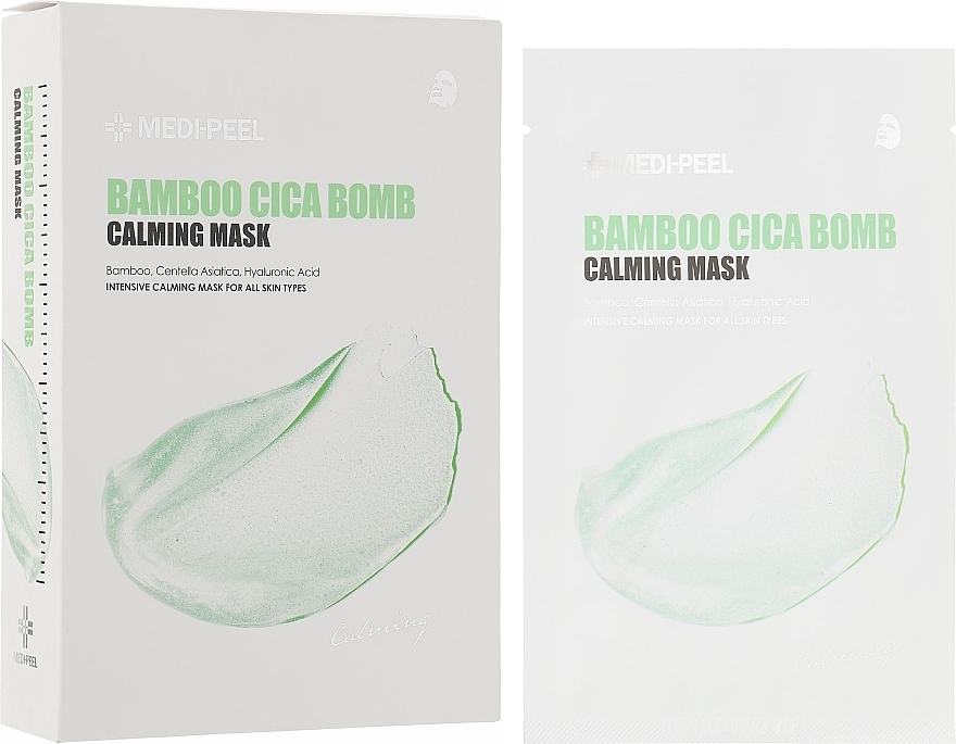 Soothing Mask - Medi Peel Bamboo Cica Bomb Calming Mask — photo N3