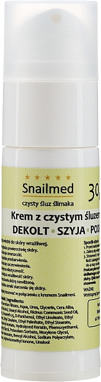 Anti-Wrinkle Neck & Decollete Cream - Snailmed — photo N1