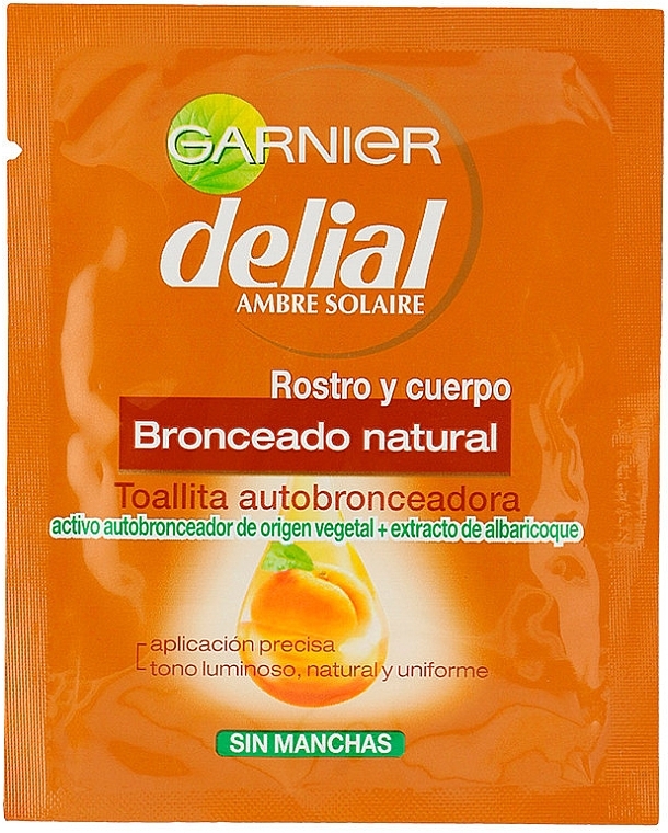 Self Tanning Wipes - Garnier Ambre Solaire Delial Self-Tanning Towel — photo N1