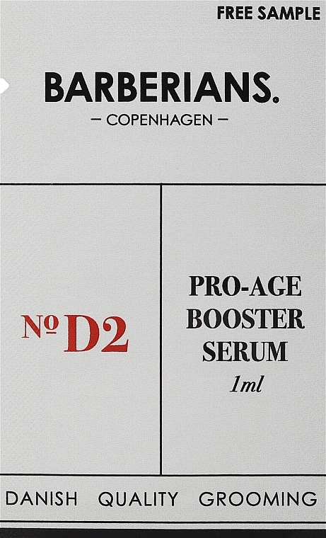 GIFT! Face Serum - Barberians. Copenhagen Pro-age Booster Serum №D2 (sample) — photo N1