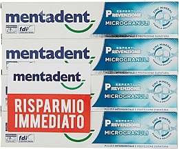 Fragrances, Perfumes, Cosmetics Toothpaste Set - Mentadent Microgranules Toothpaste (toothpaste/4x75ml)