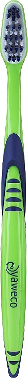 Medium Hard Toothbrush, green-blue - Yaweco Toothbrush Nylon Medium — photo N2