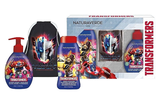 Set - Naturaverde Kids Transformers (sh/gel/250ml+liquid/soap/250ml+bag) — photo N2