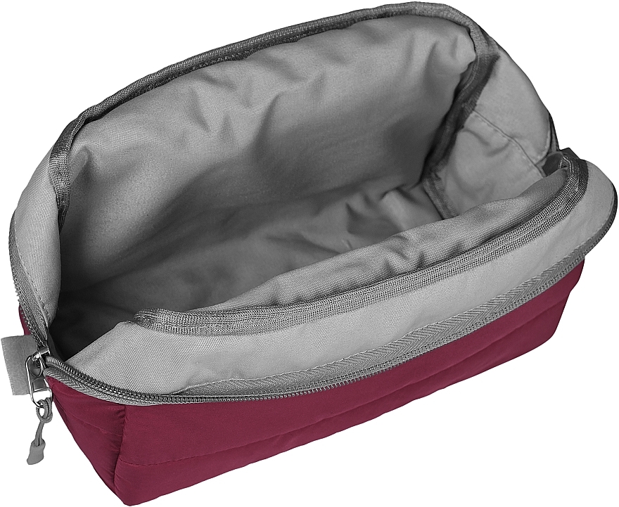 Quilted Classy Makeup Bag, marsala - MAKEUP Cosmetic Bag Marsala — photo N2