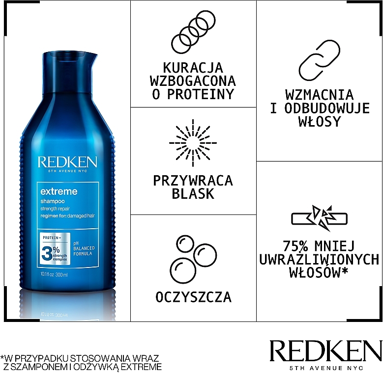 Protective Shampoo for Weak and Damaged Hair - Redken Extreme Shampoo — photo N5