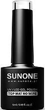 Fragrances, Perfumes, Cosmetics Matte No Wipe Gel Polish Top Coat - Sunone UV/LED Gel Polish Top Mat No Wipe