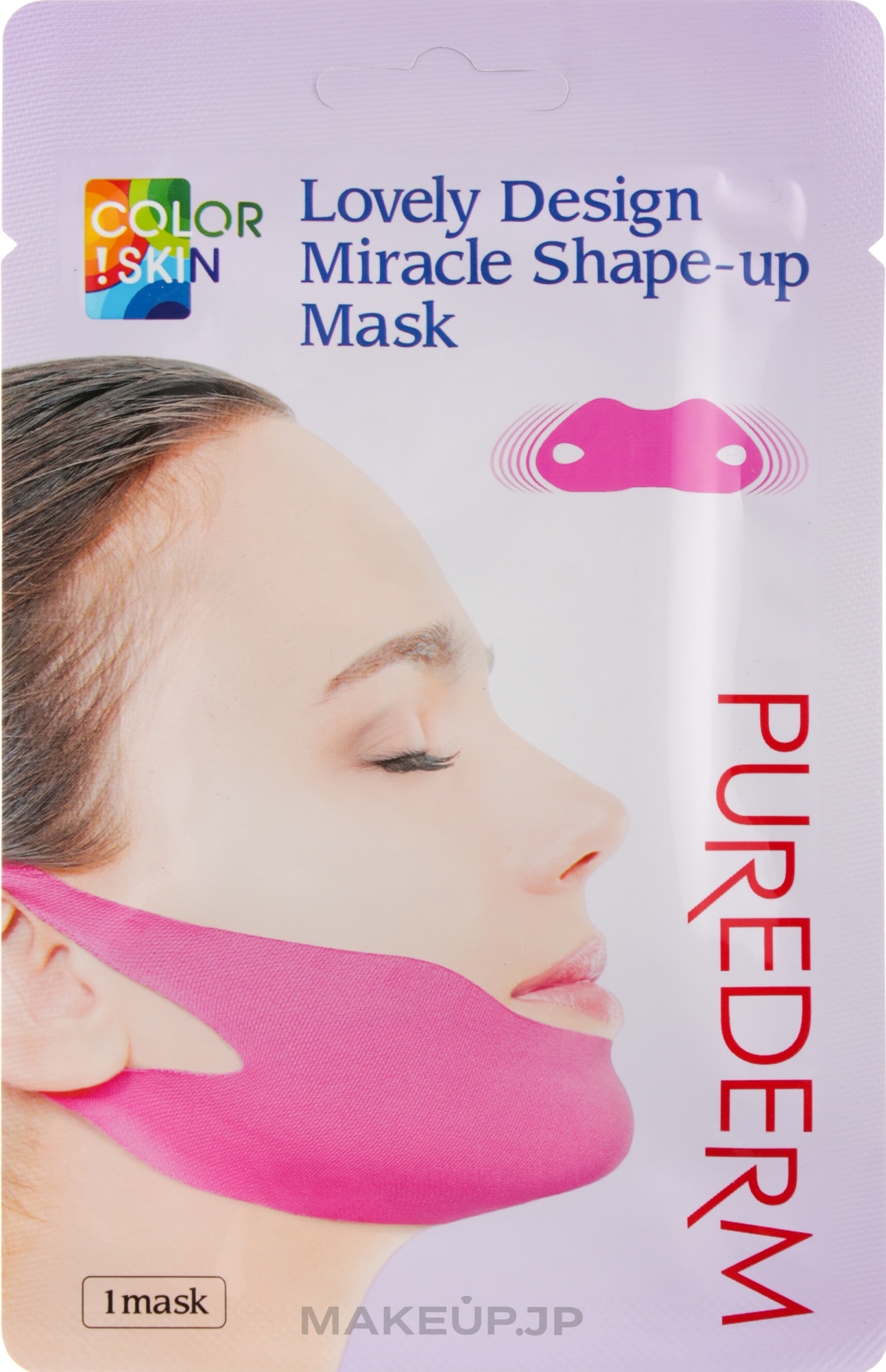 Bandage Mask for Chin & Cheekbones - Purederm Lovely Design Miracle Shape-up V-line Mask — photo 10 g