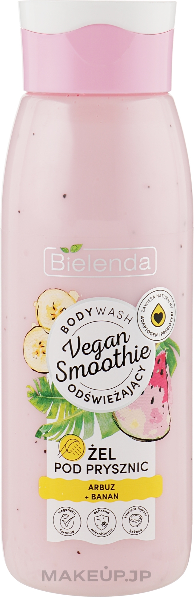 Watermelon & Banana Shower Cream-Gel - Bielenda Vegan Smoothie Shower Gel — photo 400 g