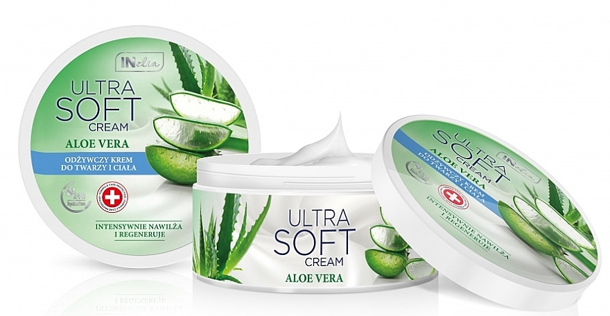 Face & Body Cream with Aloe Vera Extract - INelia Ultra Soft Cream Aloe Vera — photo N1