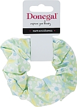 Fragrances, Perfumes, Cosmetics Hair Tie, FA-5608, green with flowers - Donegal