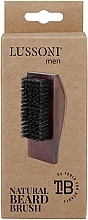 Beard Brush with Natural Boar Bristles, rectangular - Lussoni Men Natural Baerd Brush — photo N7