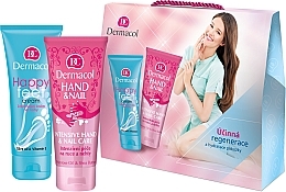 Fragrances, Perfumes, Cosmetics Set - Dermacol Hand & Nail Intensive Care Kit (h/cr/100ml + f/cr/100ml)