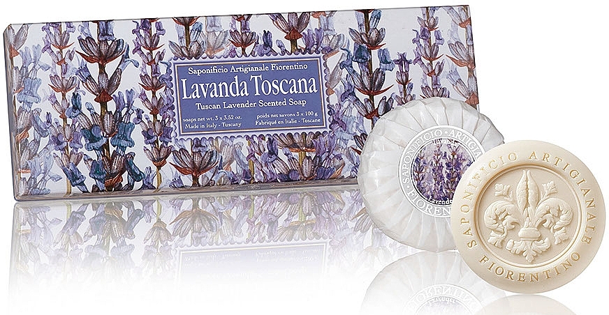 Soap Set "Lavender" - Saponificio Artigianale Fiorentino Lavender Soap — photo N1