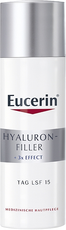 Day Cream for Normal & Combination Skin - Eucerin Hyaluron-Filler 3x Day Cream SPF 15 — photo N1
