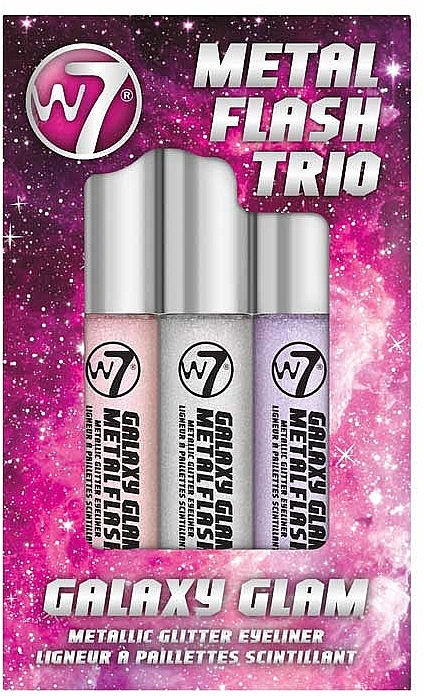 Set - W7 MetalFlash Trio Eyeliner Galaxy Glam (eye/liner/3x8ml) — photo N1