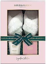 Fragrances, Perfumes, Cosmetics Set - Baylis & Harding Jojoba, Vanilla & Almond Oil (f/lot/140ml + f/crystals/100g + slippers)