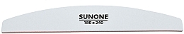 Nail File 180/240, half moon, white - Sunone Nail File — photo N12