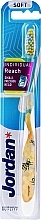 Fragrances, Perfumes, Cosmetics Soft Toothbrush with Cap, yellow with bee - Jordan Individual Reach Soft