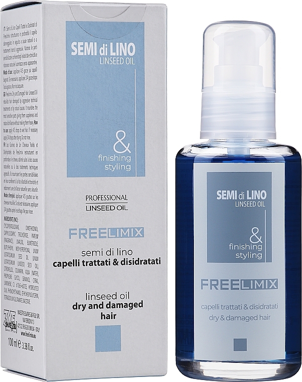 Linseed Hair Oil - Freelimix Semi Di Lino Linseed Oil For Dry And Damaged Hair — photo N1