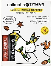 Fragrances, Perfumes, Cosmetics Temporary Tattoo Set - Nailmatic Tattopen Duo Set The Rabbit By Ami Imaginaire