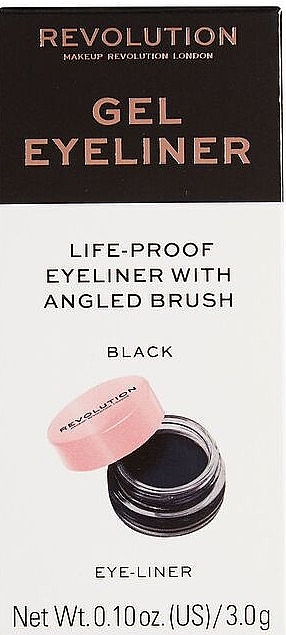 Eyeliner with Brush - Makeup Revolution Gel Eyeliner Pot With Brush — photo N1