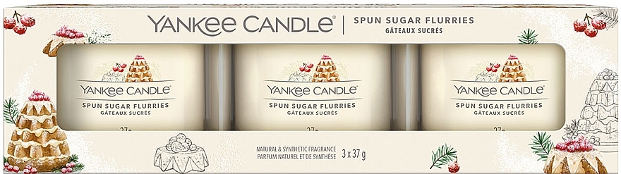 Scented Mini Candle in Jar - Yankee Candle Spun Sugar Flurries Filled Votive — photo N8