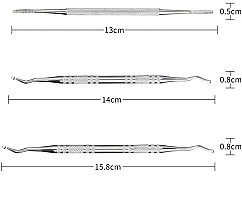 Pedicure Tools Set, 3 pcs. - Deni Carte — photo N2