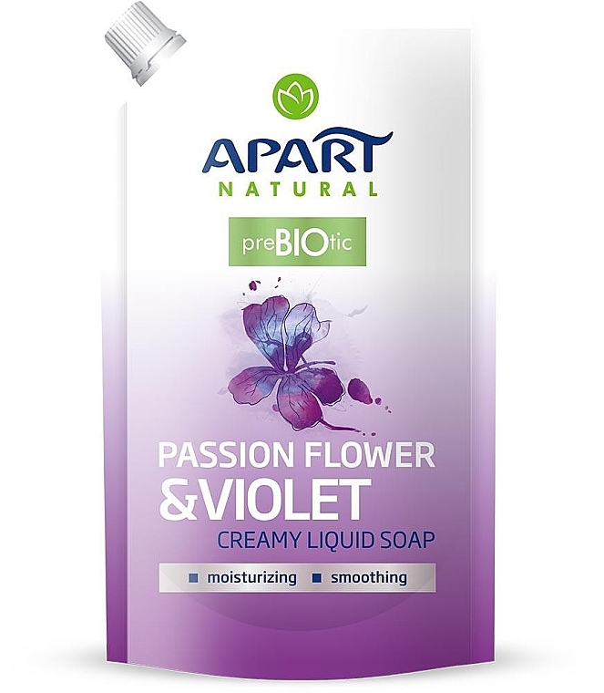 Liquid Cream-Soap 'Passion Flower & Violet' - Apart Natural Passion Flower & Violet Soap (doypack) — photo N1