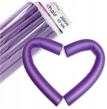 Fragrances, Perfumes, Cosmetics Flexible Hair Rollers, length 18 cm, d20 mm, purple, 10 pcs. - Xhair