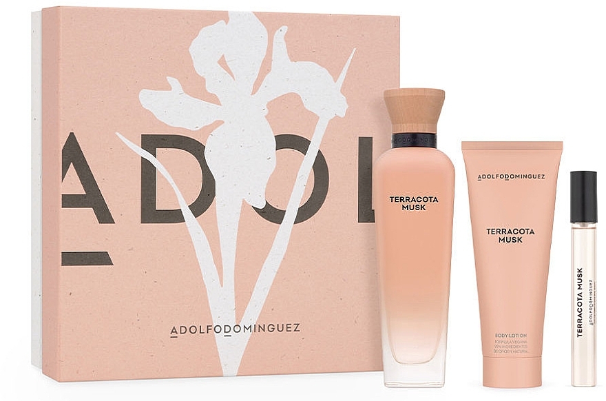 Adolfo Dominguez Agua Fresca Terracota Musk - Set (edt/120ml + b/lot/75ml + edt/mini/10ml) — photo N1